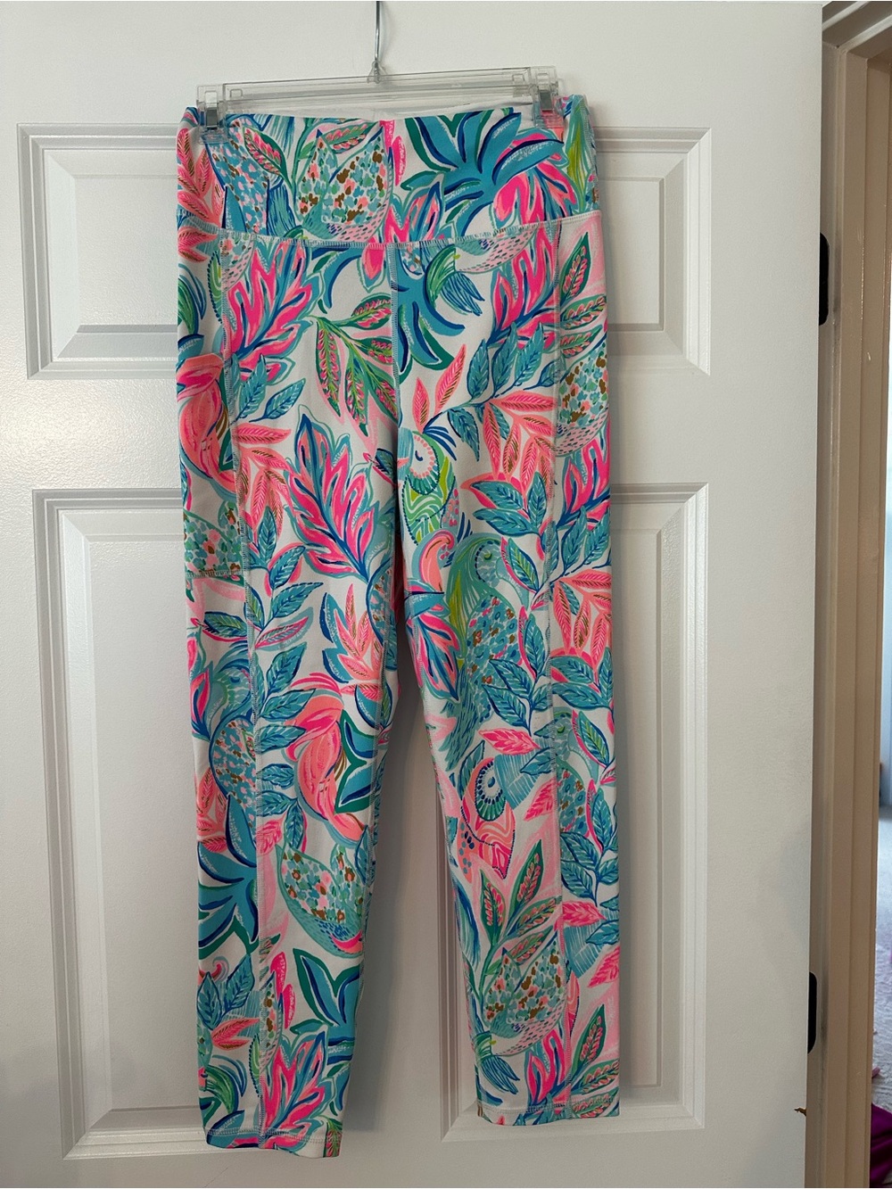 Lilly Pulitzer Luxletic Toucan Do It Better Print Leggings VGUC